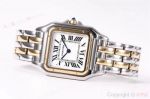 Copy Panthere De Cartier 2-Tone White Dial Watch Swiss Quartz Movement